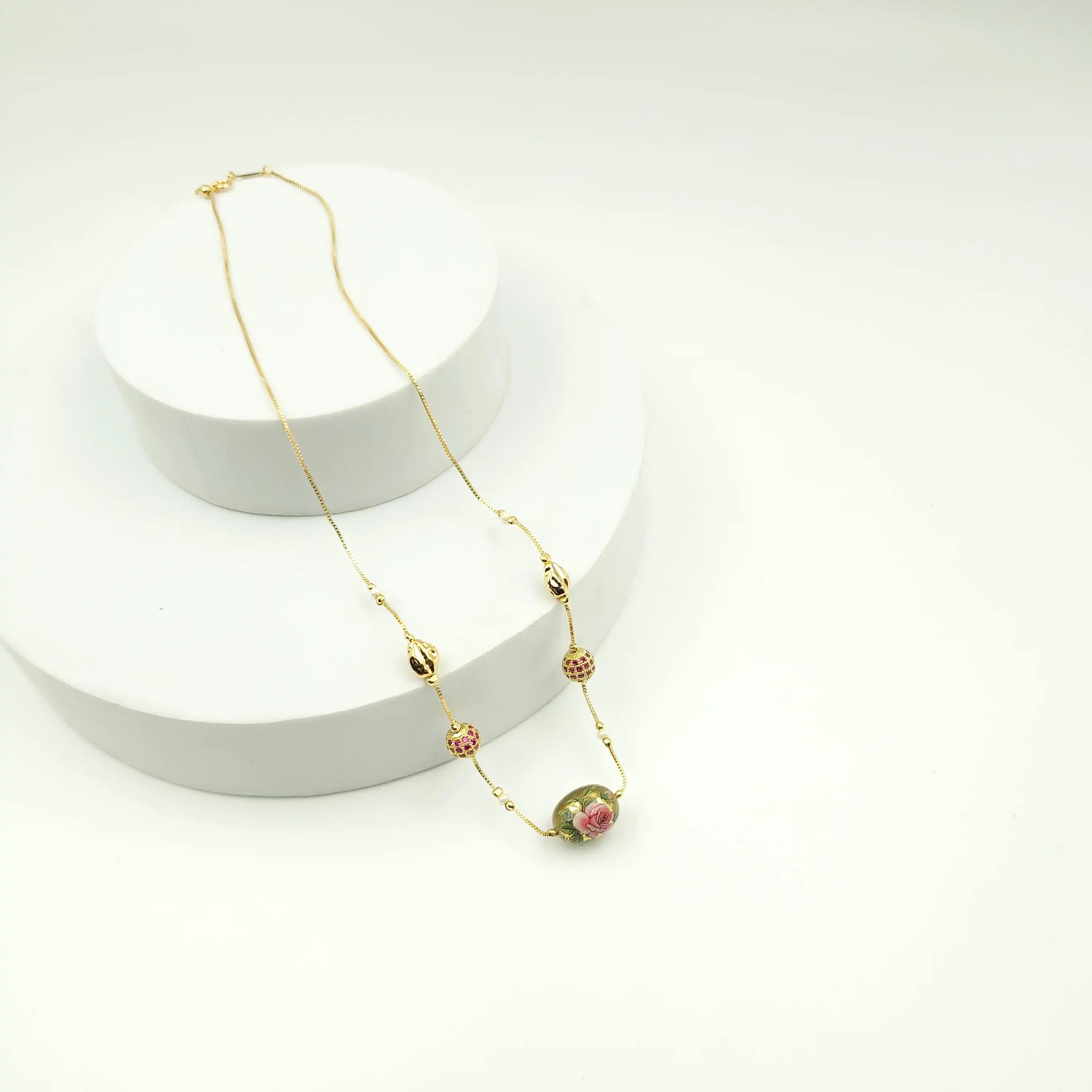 Floral Indian Dainty Necklace