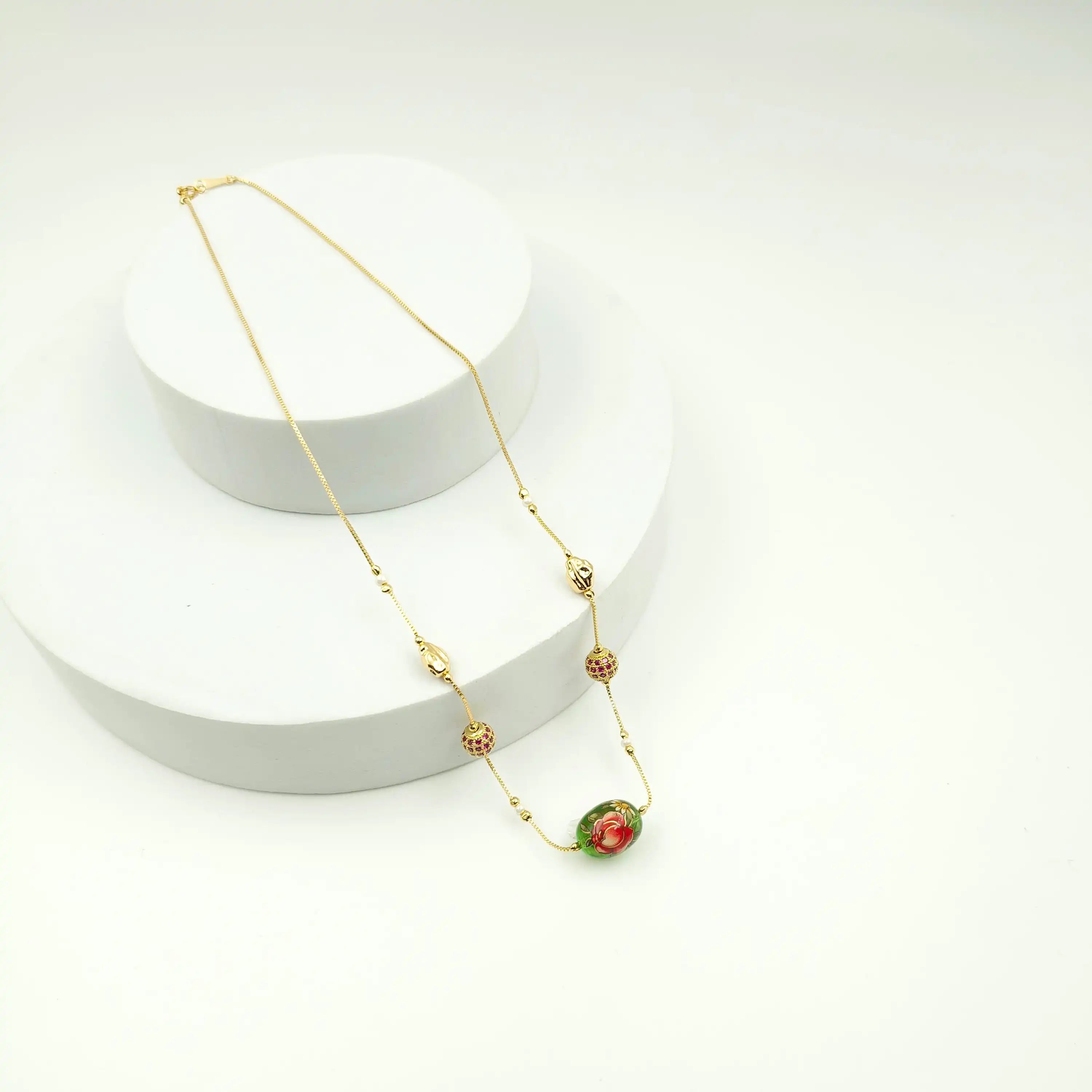 Floral Indian Dainty Necklace