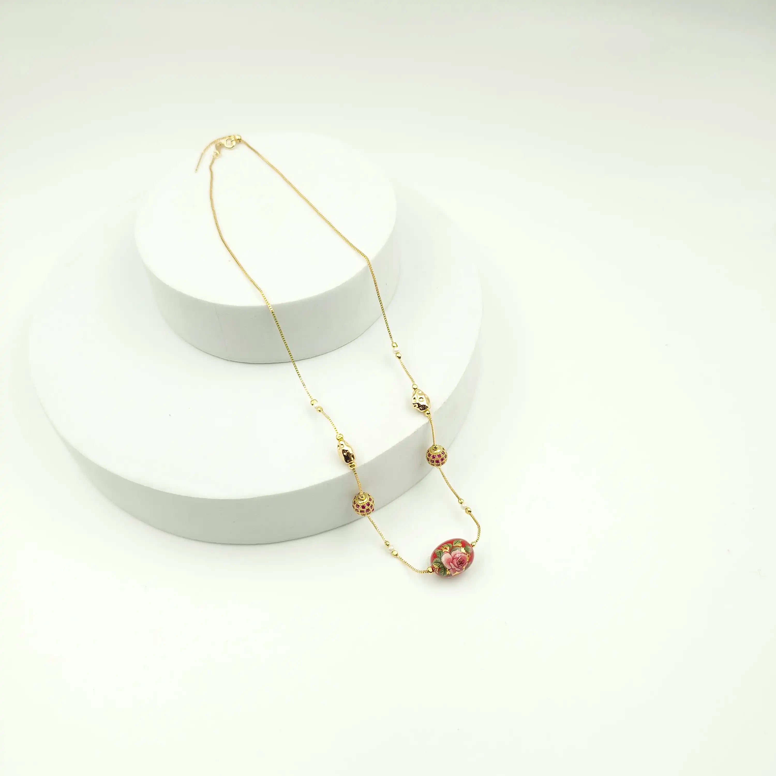 Floral Indian Dainty Necklace