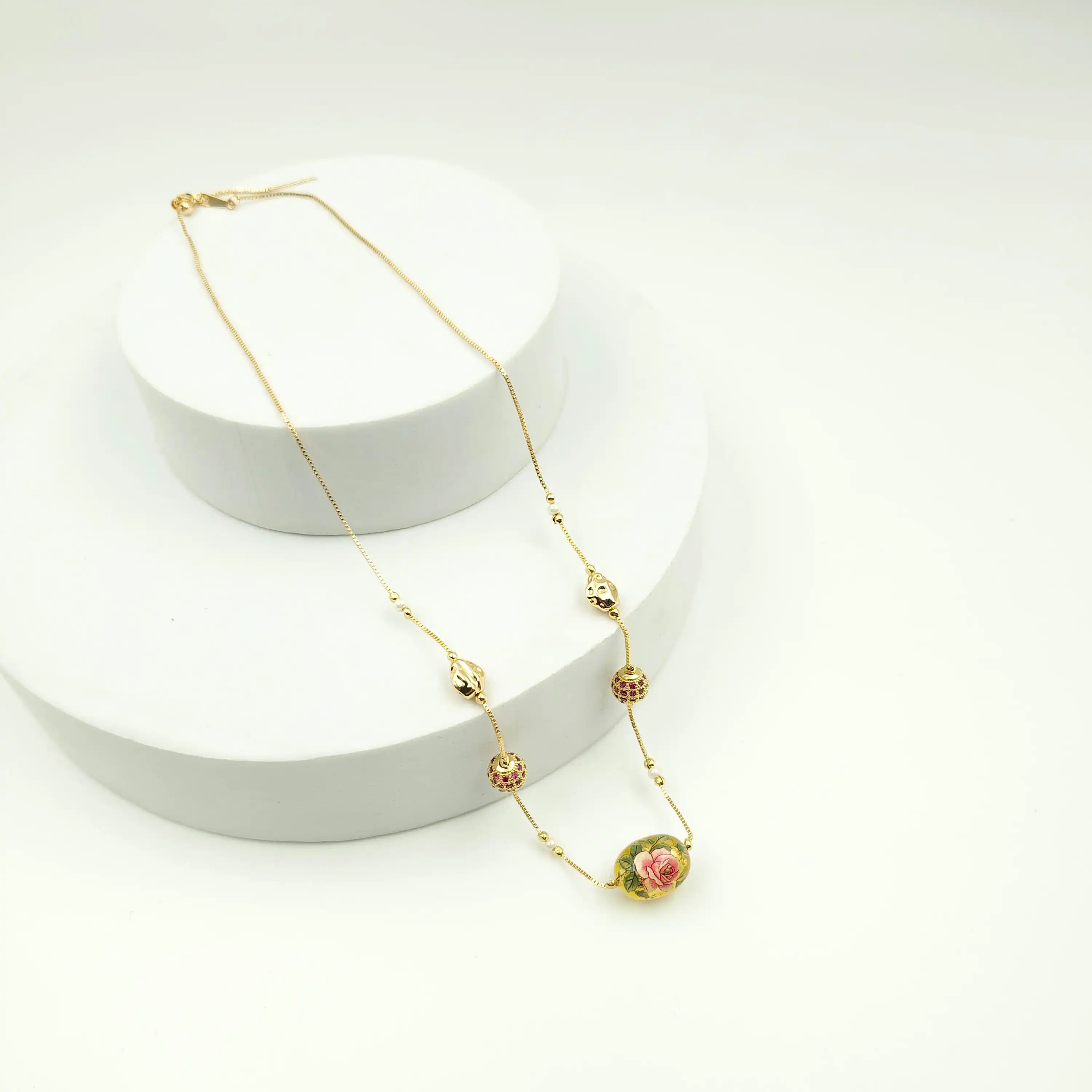 Floral Indian Dainty Necklace