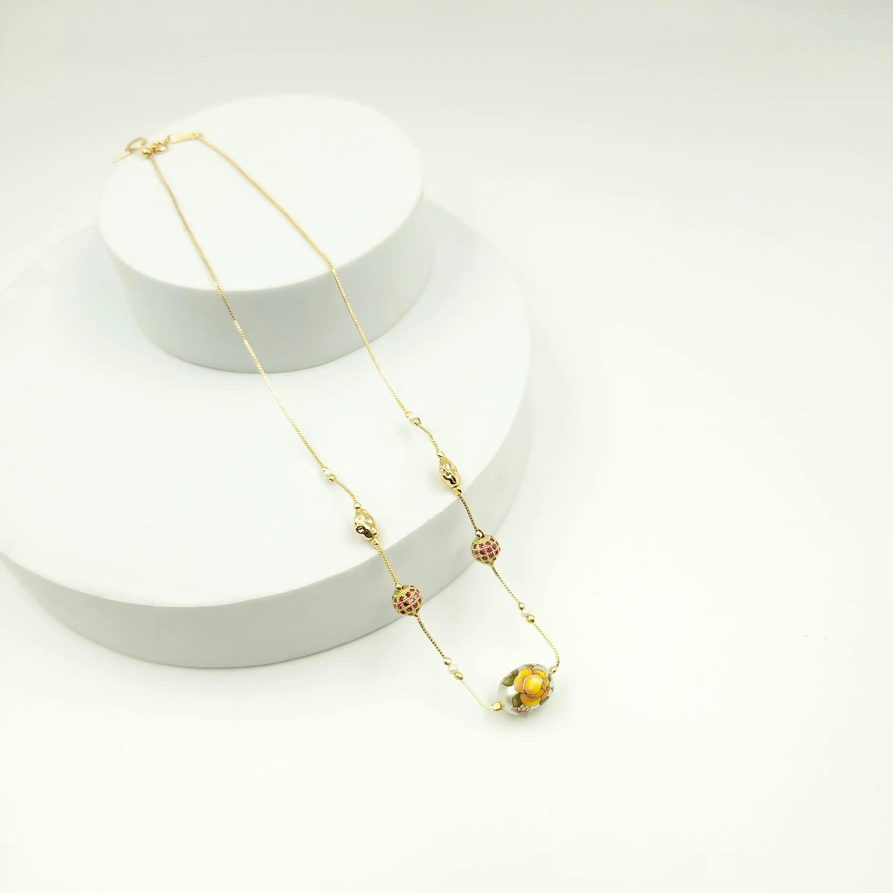 Floral Indian Dainty Necklace