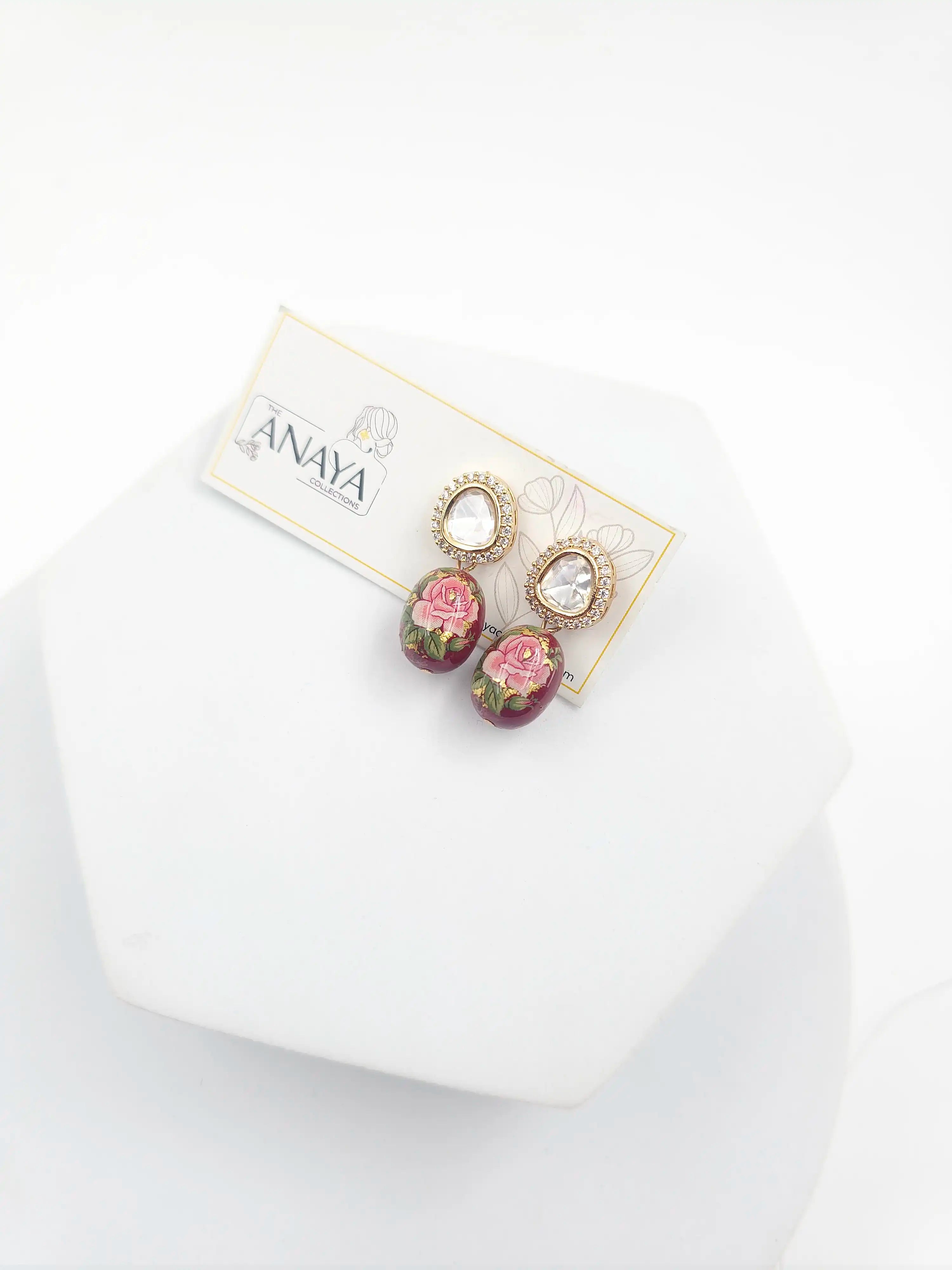 Floral Kundan Earrings