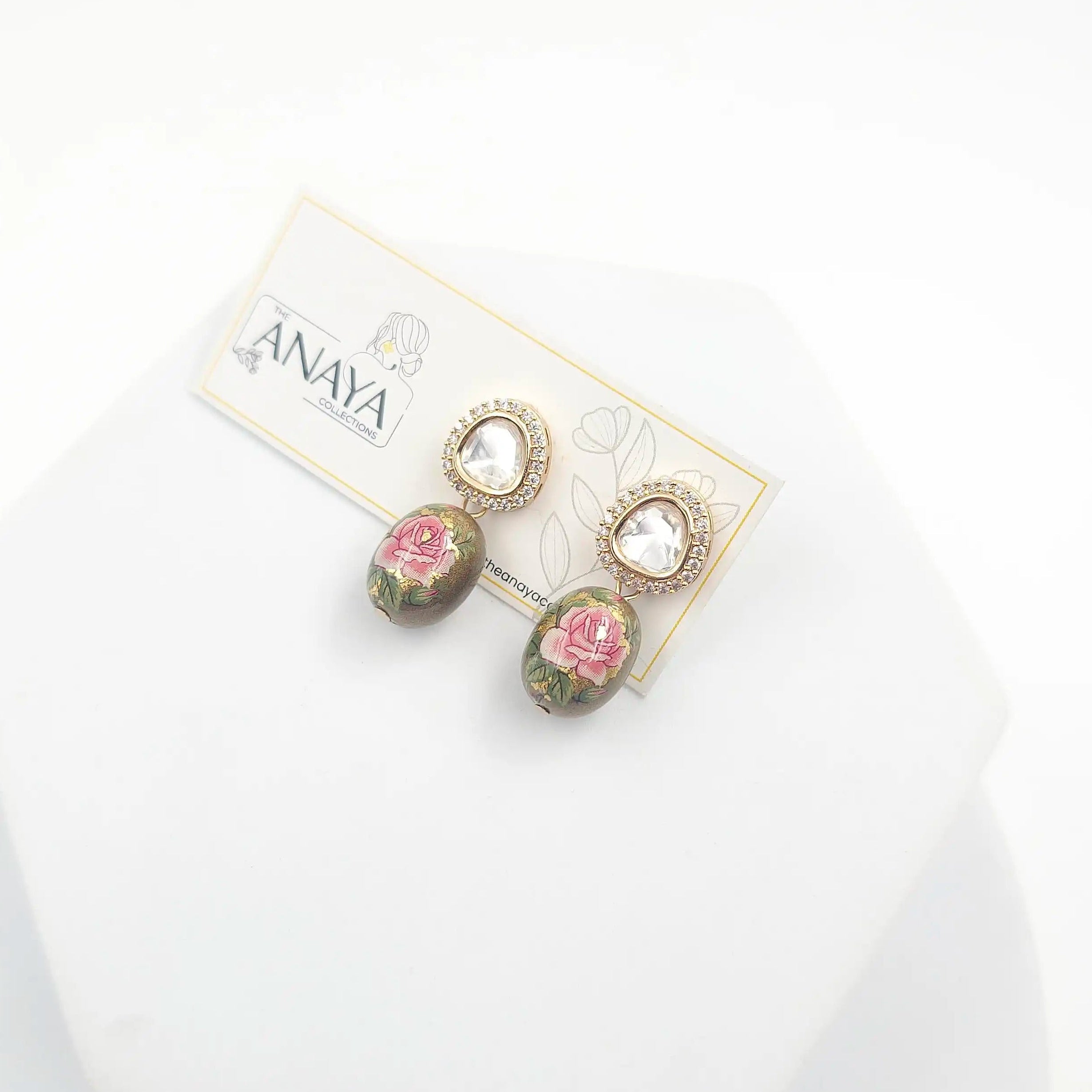 Floral Kundan Earrings