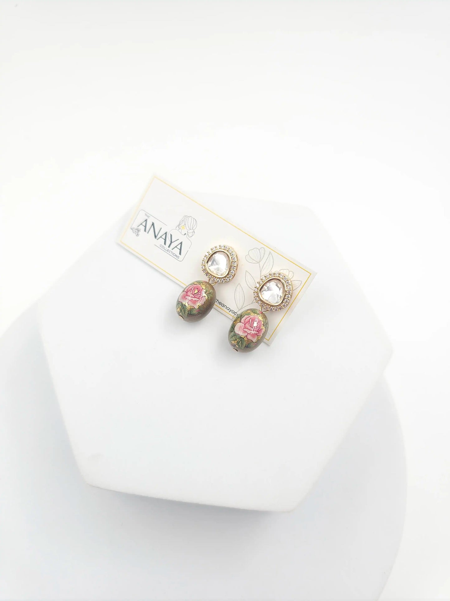 Floral Kundan Earrings