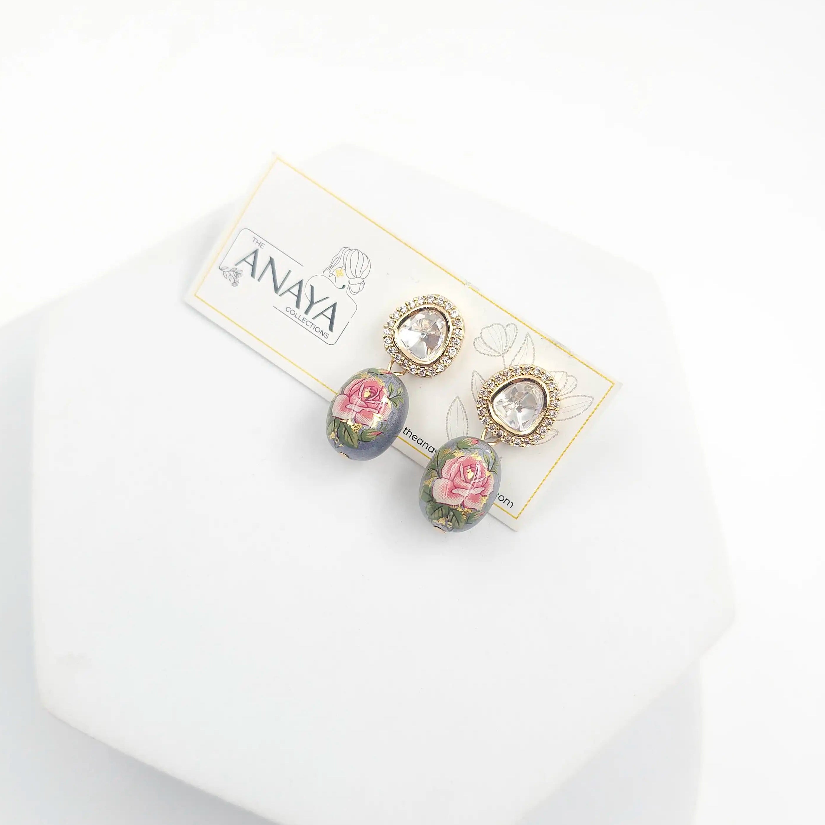 Floral Kundan Earrings