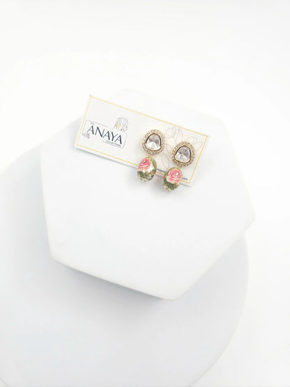 Floral Kundan Earrings