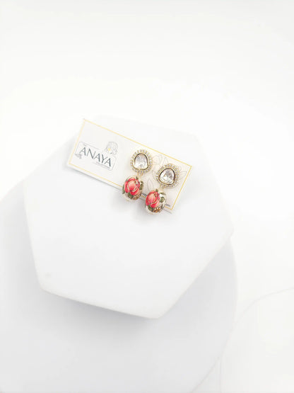 Floral Kundan Earrings