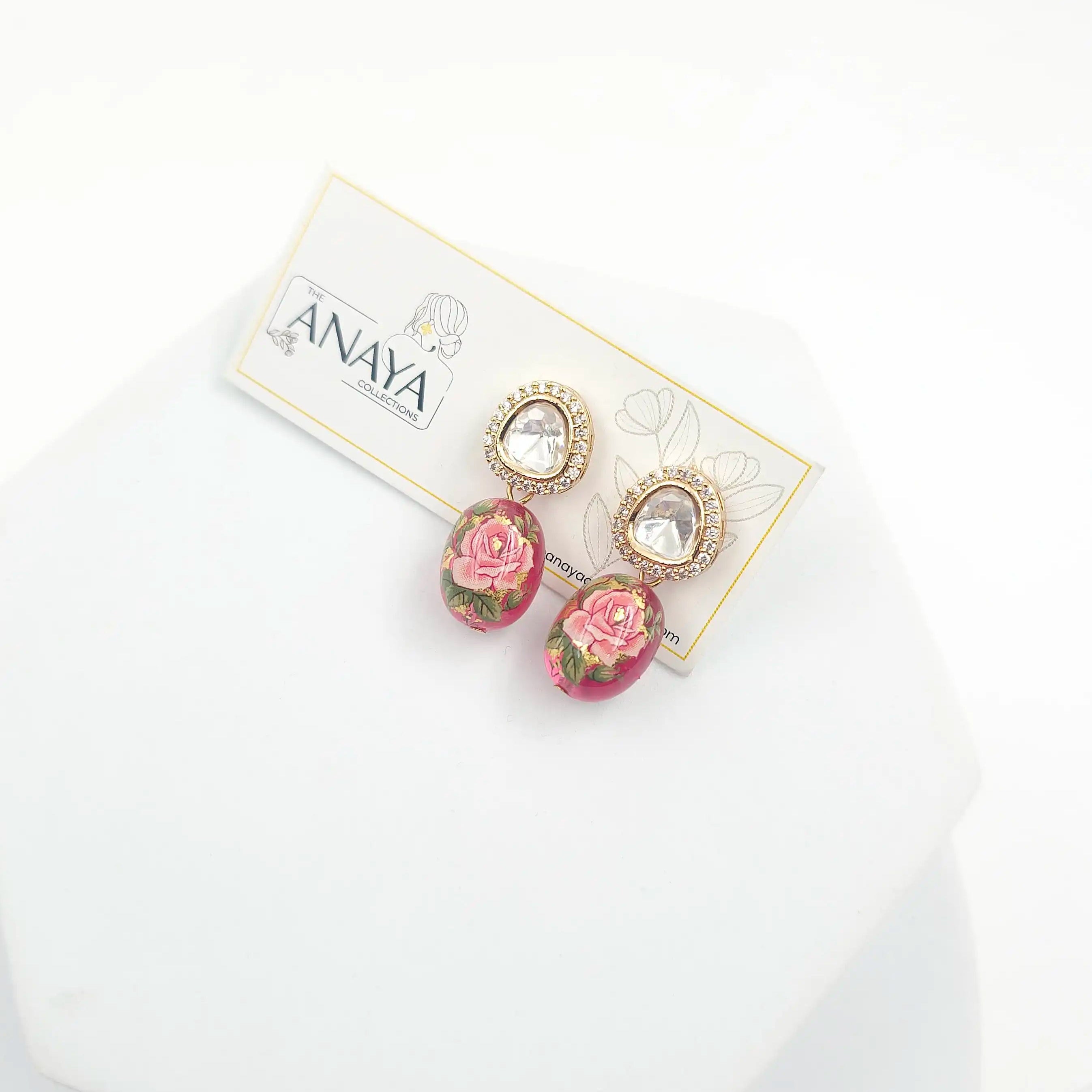 Floral Kundan Earrings