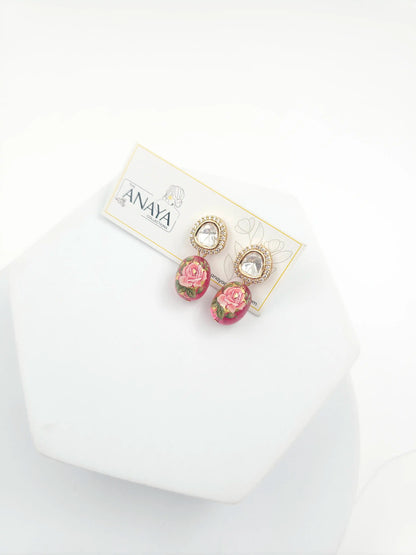 Floral Kundan Earrings