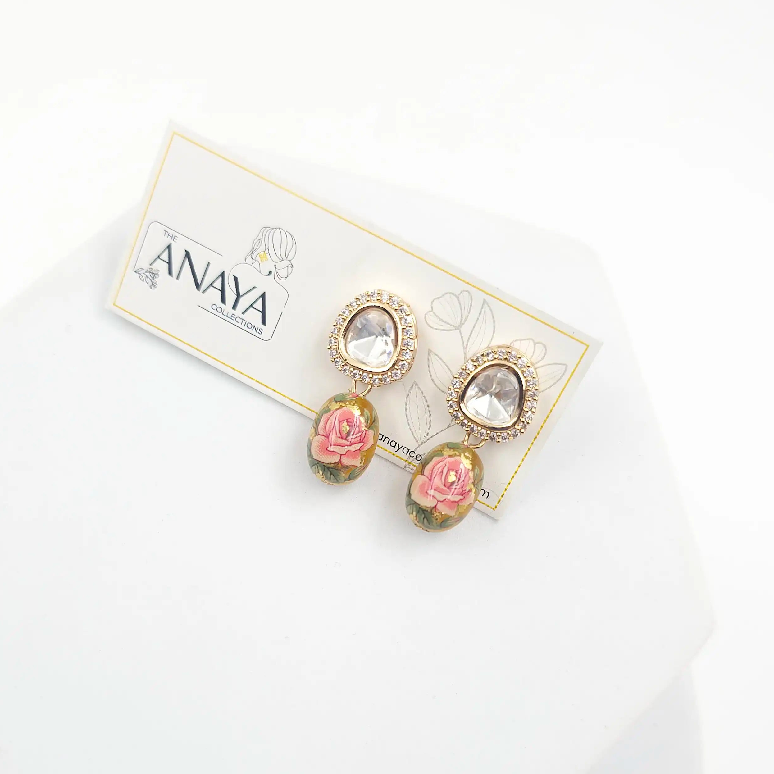 Floral Kundan Earrings