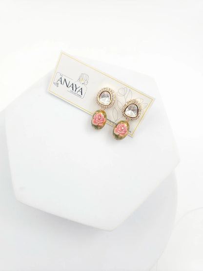 Floral Kundan Earrings