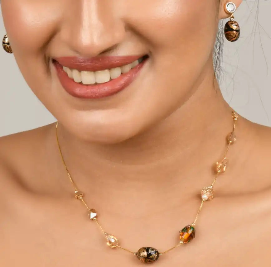 Floral Murano Pearl Dainty Set