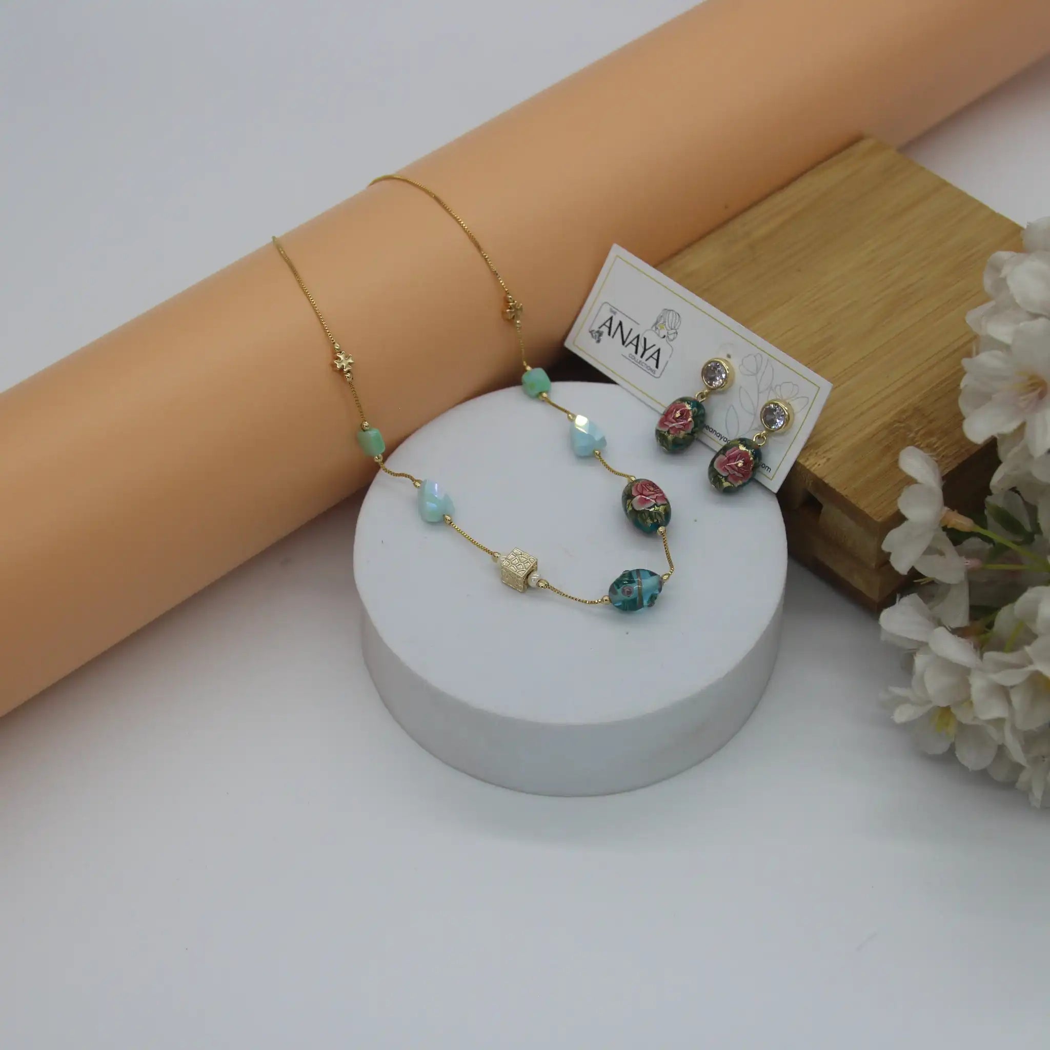 Floral Murano Pearl Dainty Set