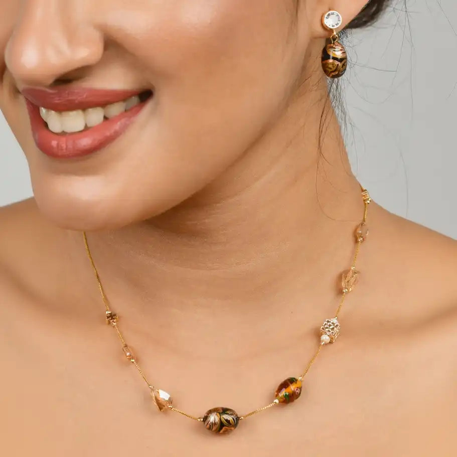 Floral Murano Pearl Dainty Set