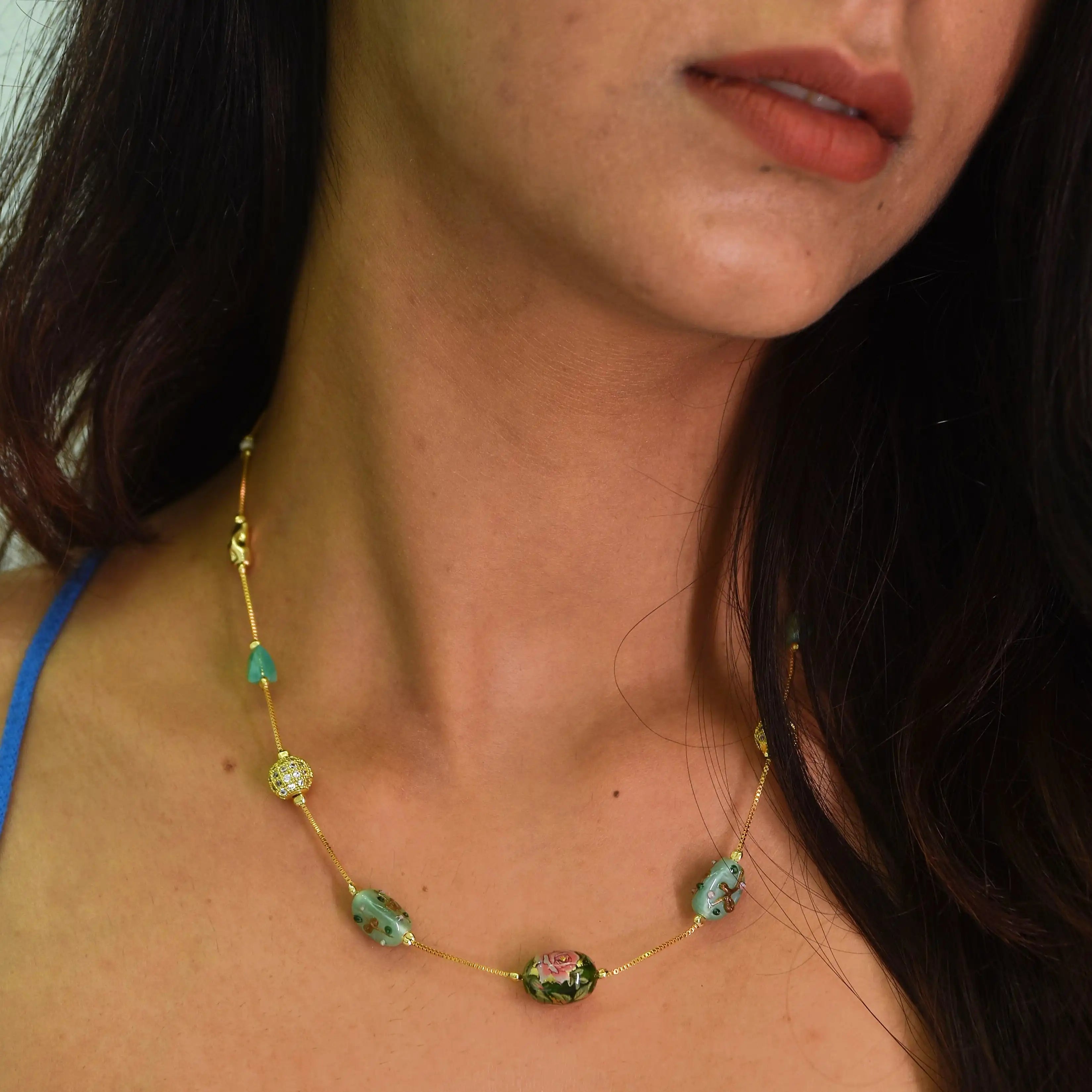 Floral Murano Pearl Dainty Set