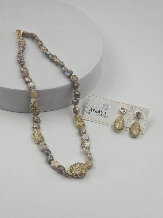 Shell Pearl Flower Elegance Luxury Necklace Set