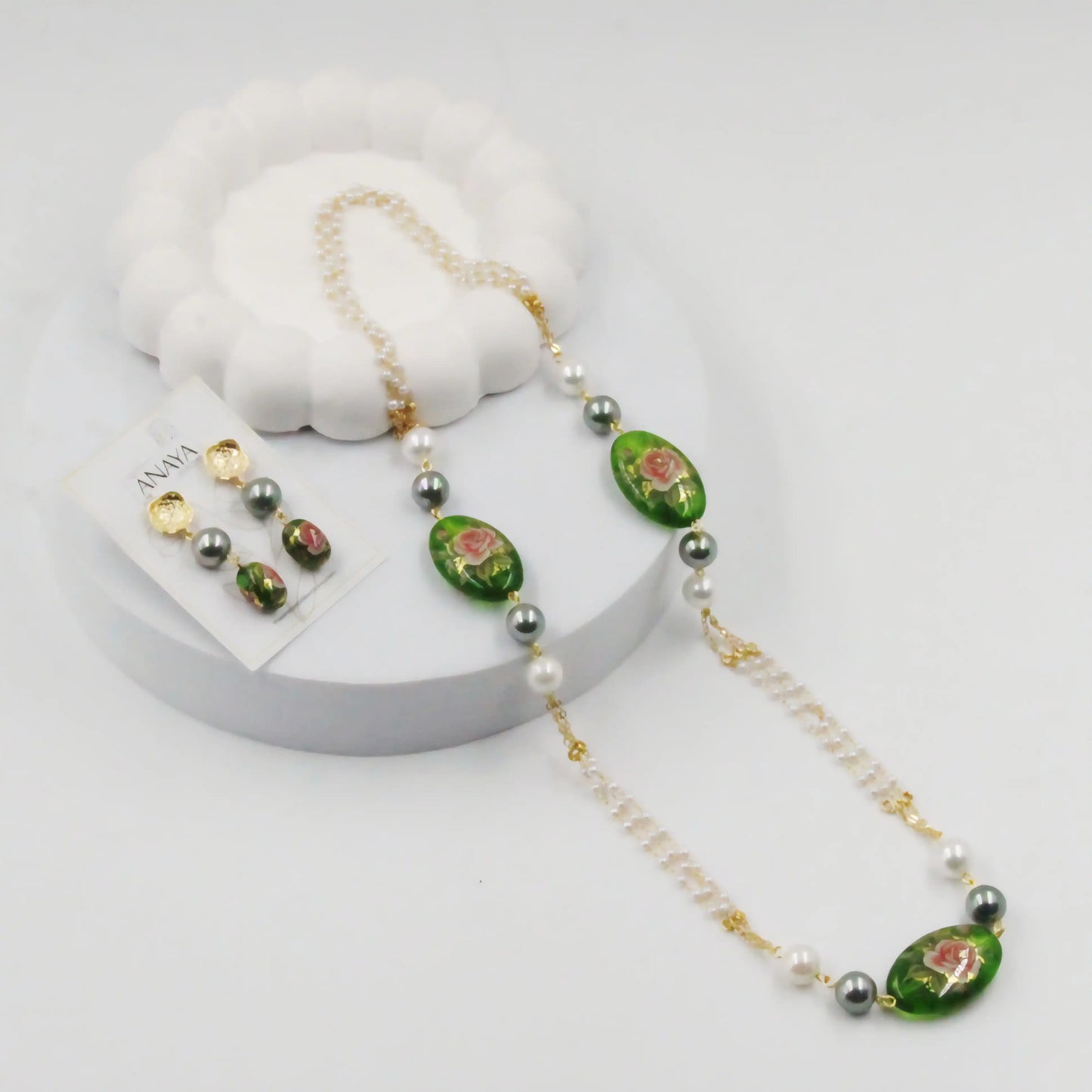 Eternal Bloom Japanese Decal Pearl Set