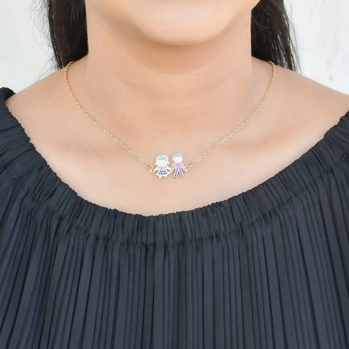 Girl Boy Pendant Chain