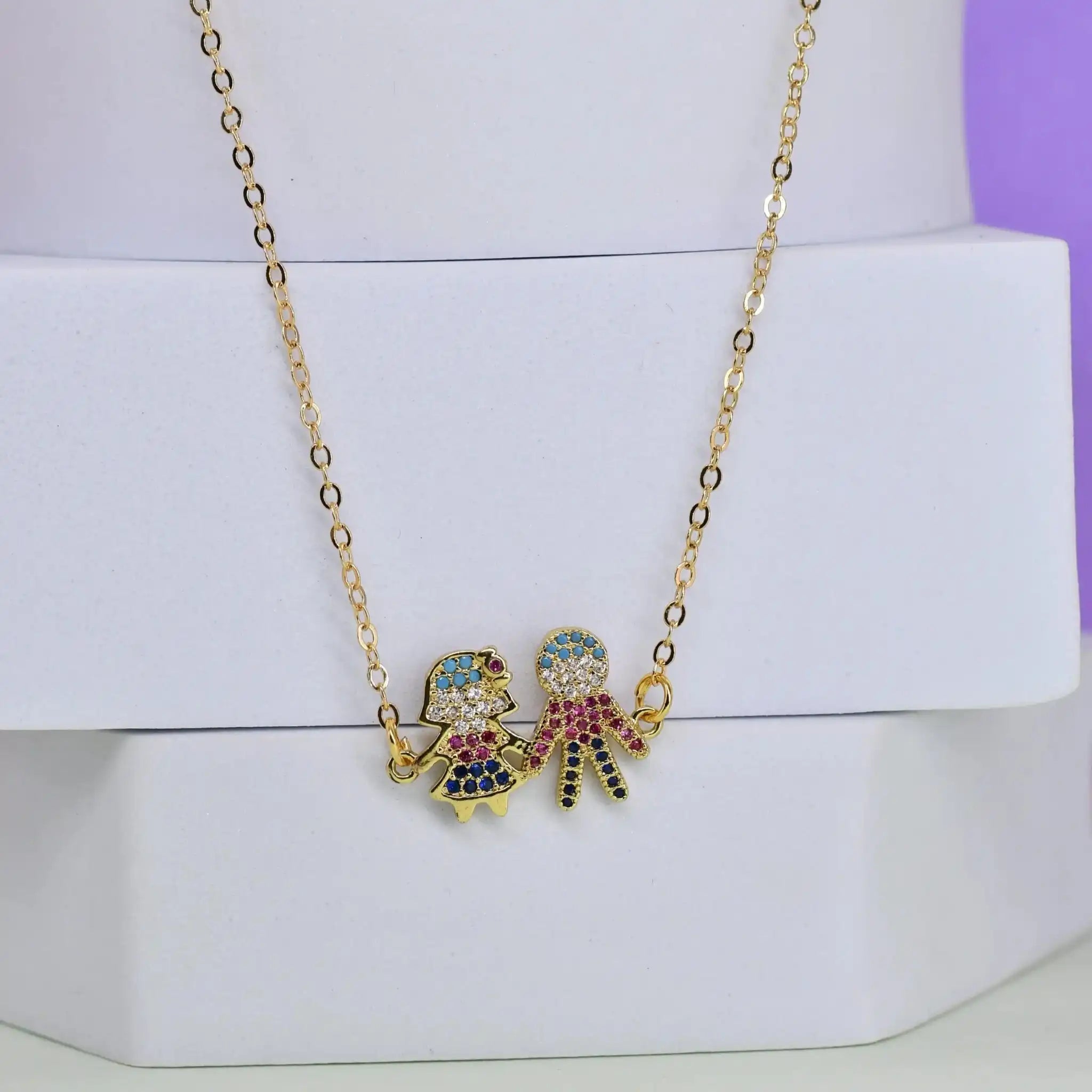 Girl Boy Pendant Chain