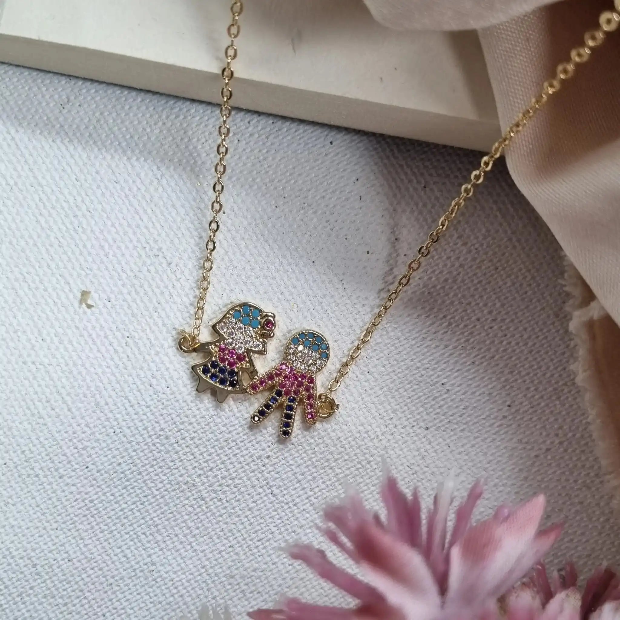 Girl Boy Pendant Chain