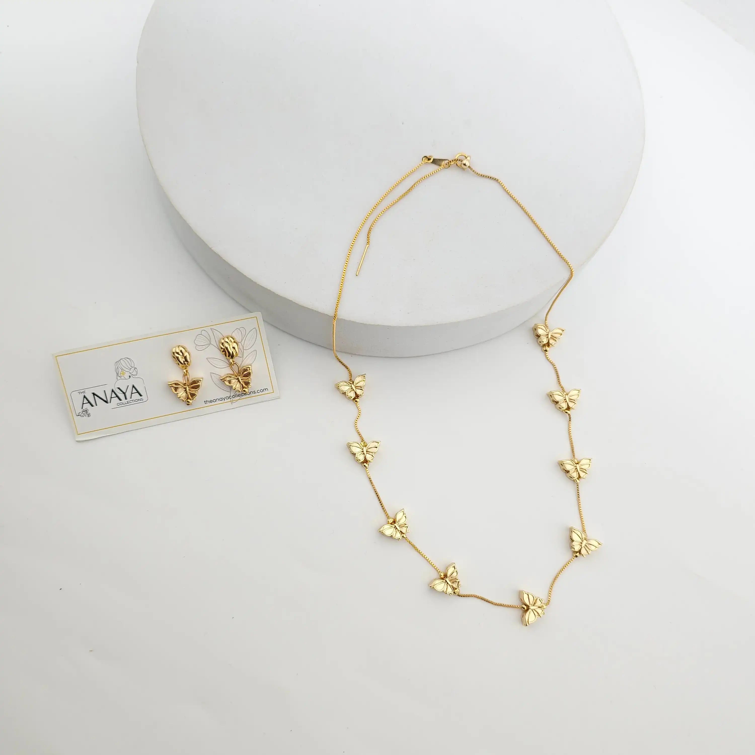 Golden Butterfly Dainty Set