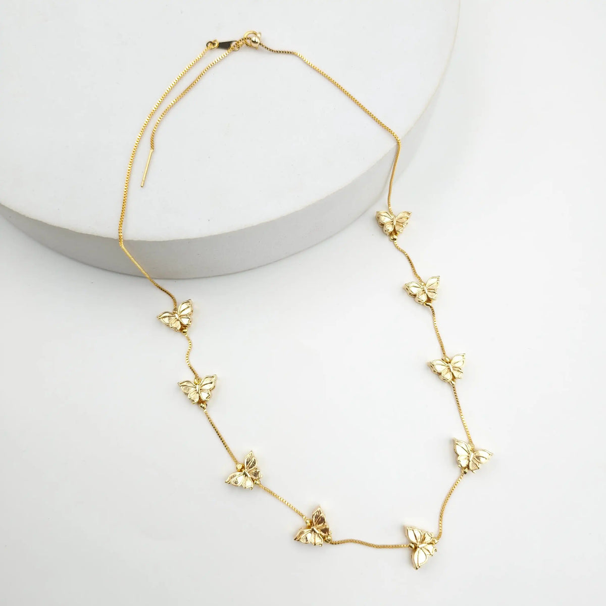 Golden Butterfly Dainty Necklace