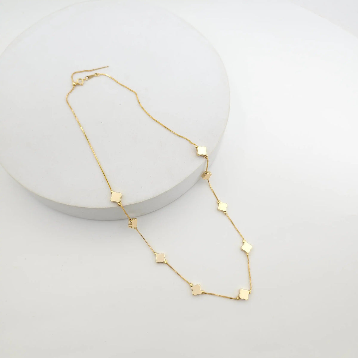 Golden Clover Dainty Necklace
