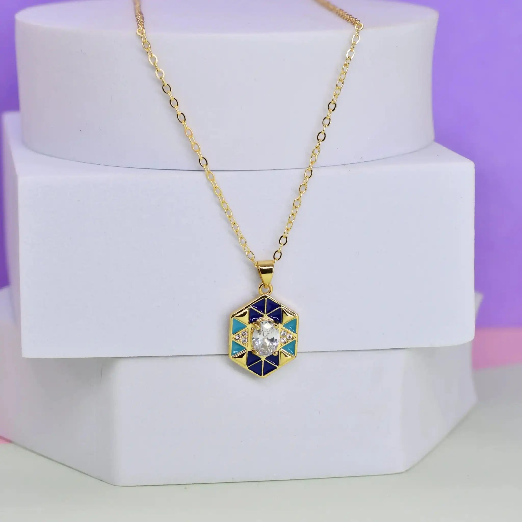 Hexagon Pendant Chain
