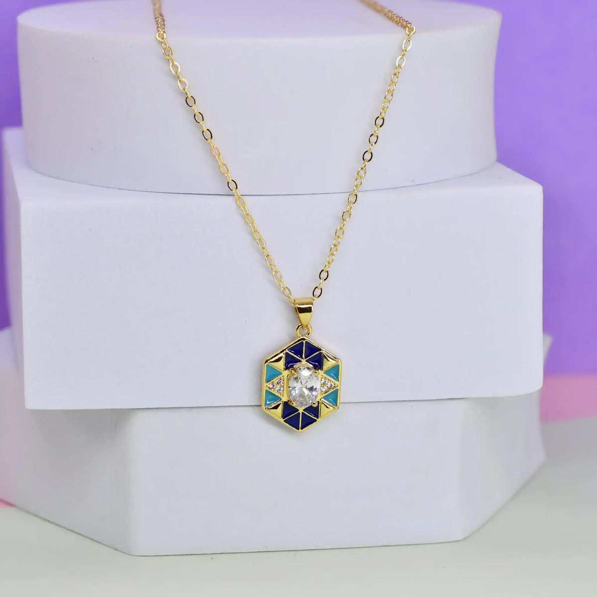 Hexagon Pendant Chain