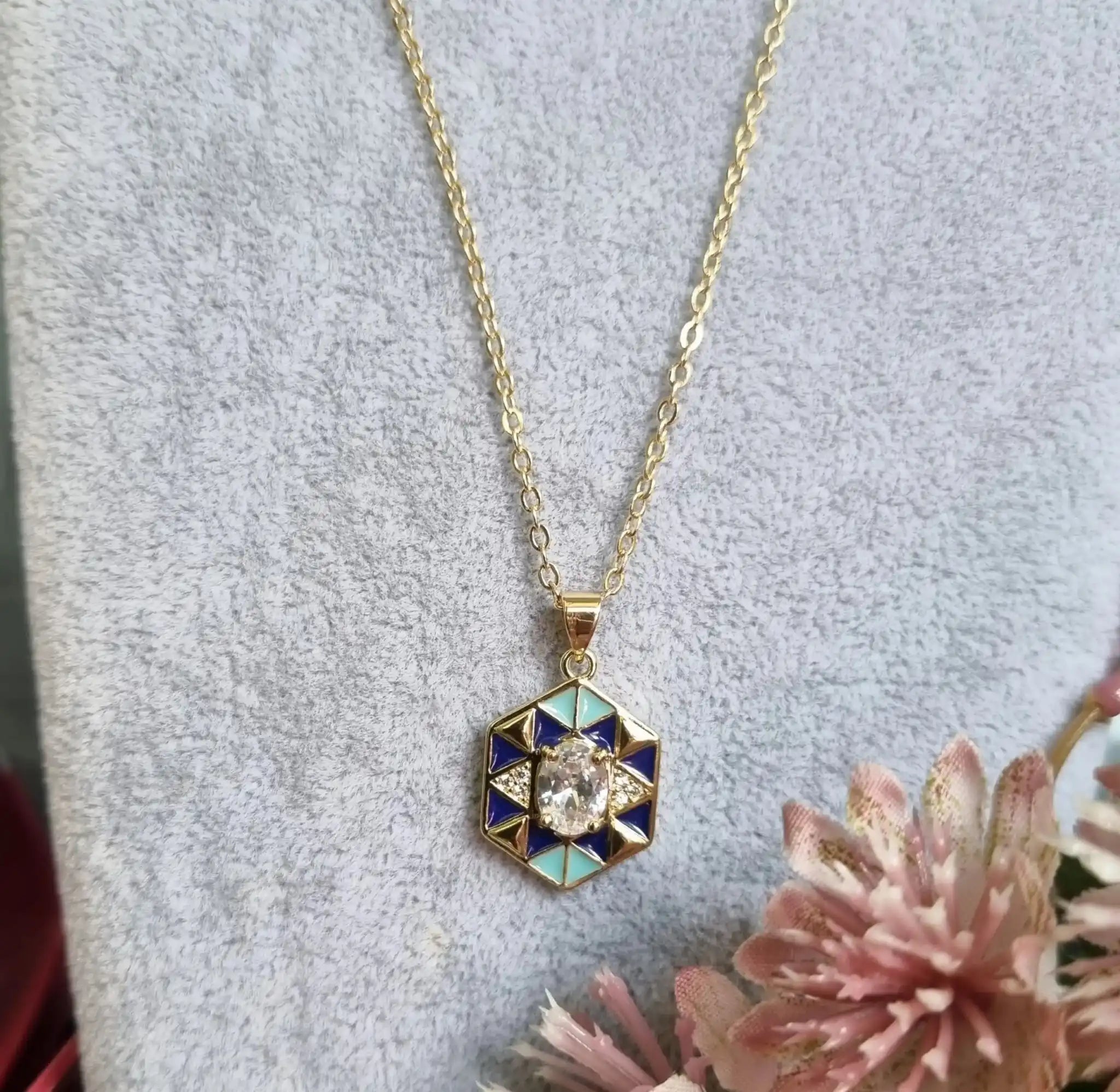 Hexagon Pendant Chain