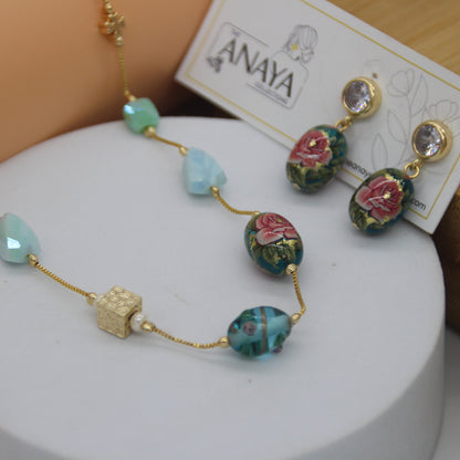 Floral Murano Pearl Dainty Set