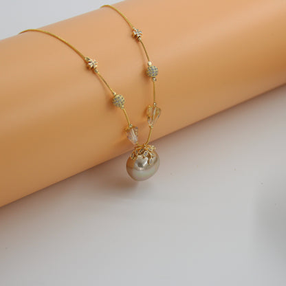 Shell Pearl Delight Dainty Necklace