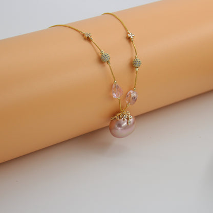 Shell Pearl Delight Dainty Necklace