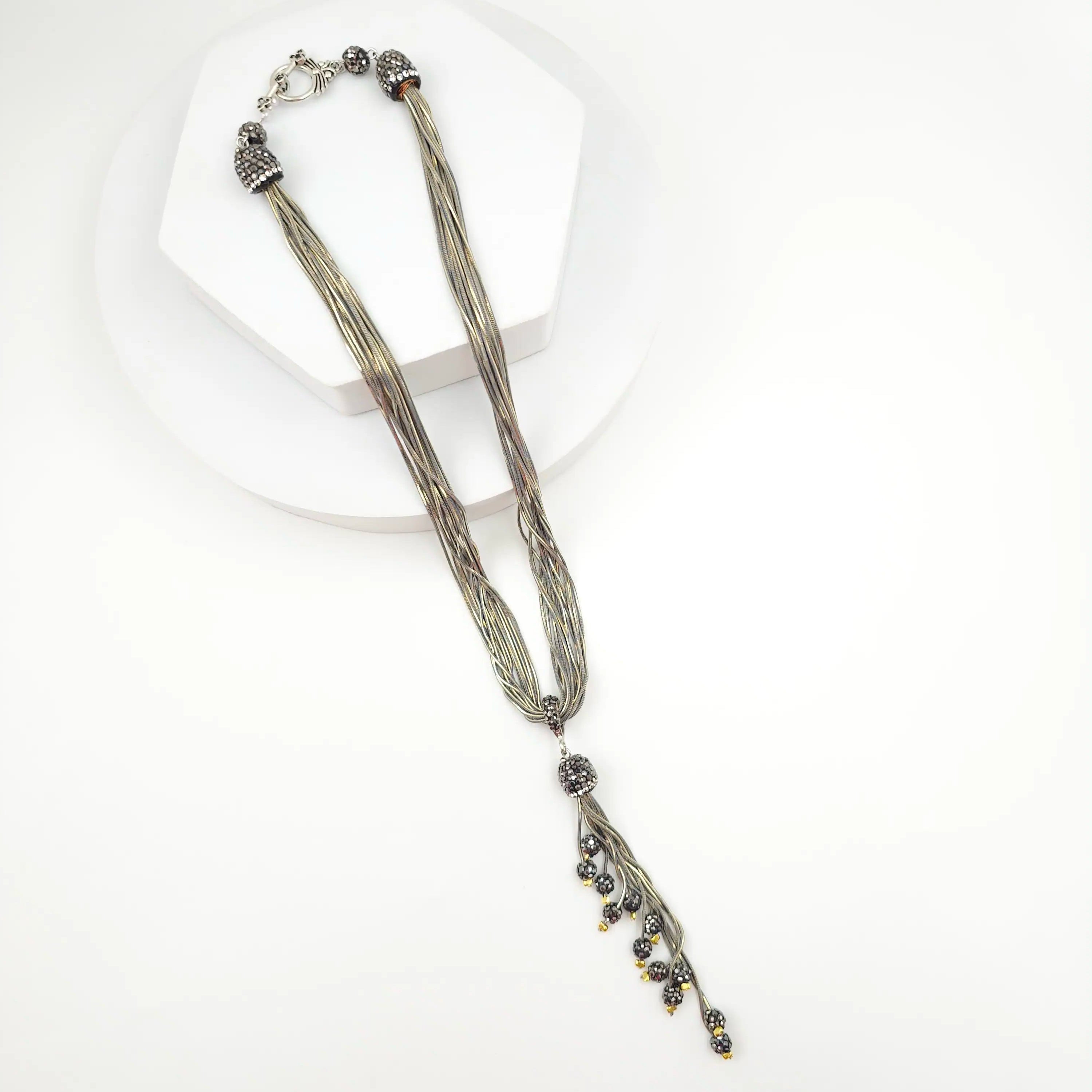 Italian Grace Tassel Radiance Necklace