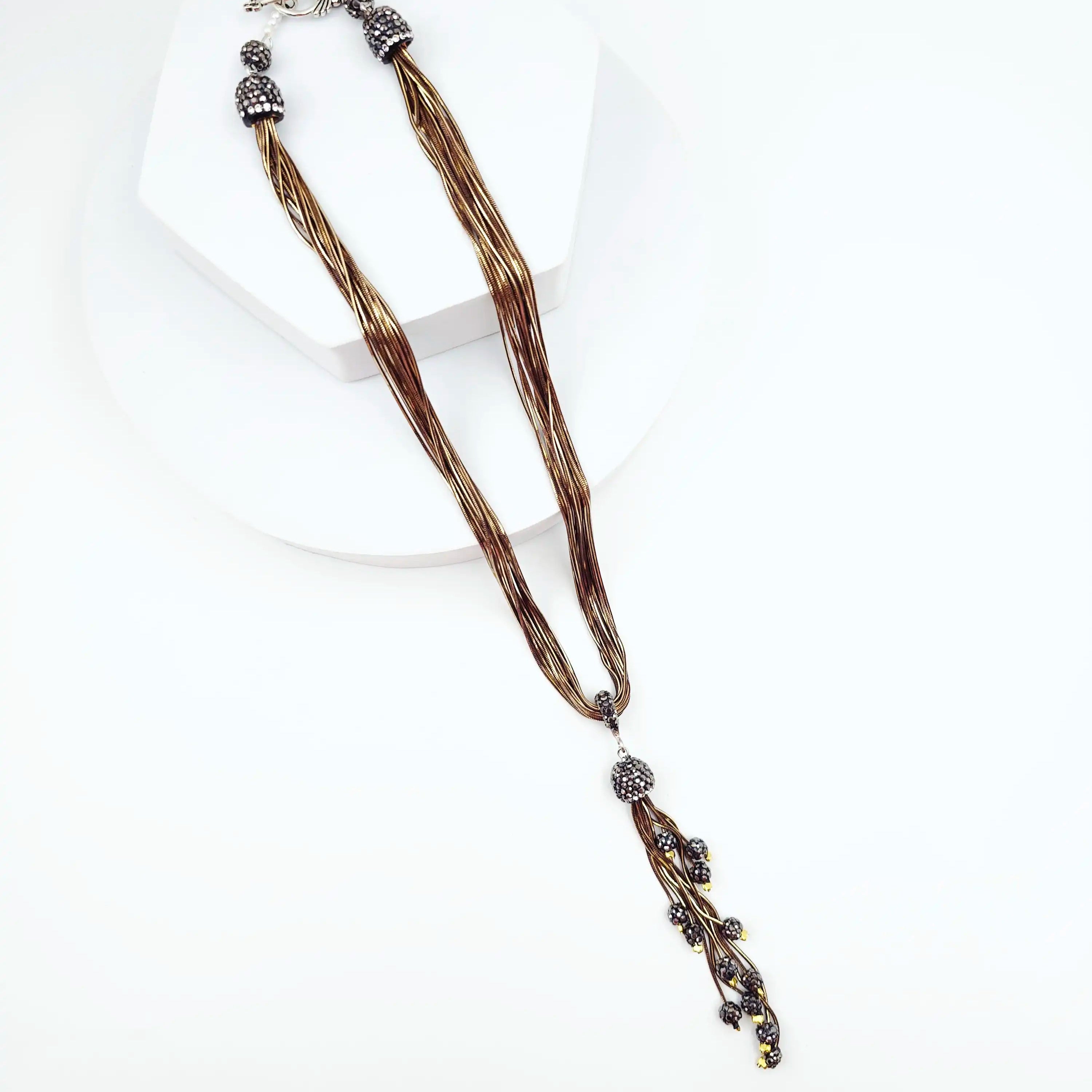 Italian Grace Tassel Radiance Necklace