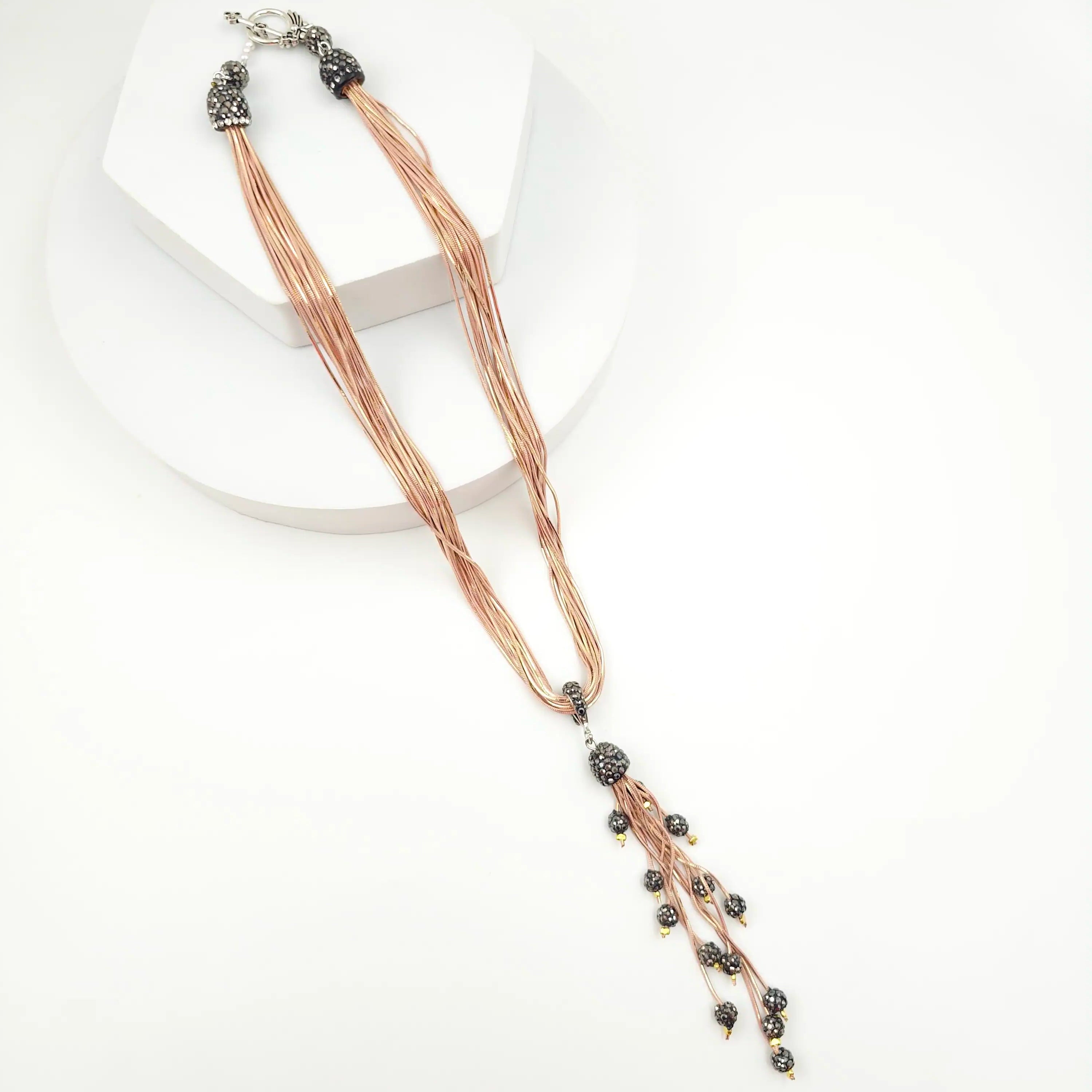 Italian Grace Tassel Radiance Necklace