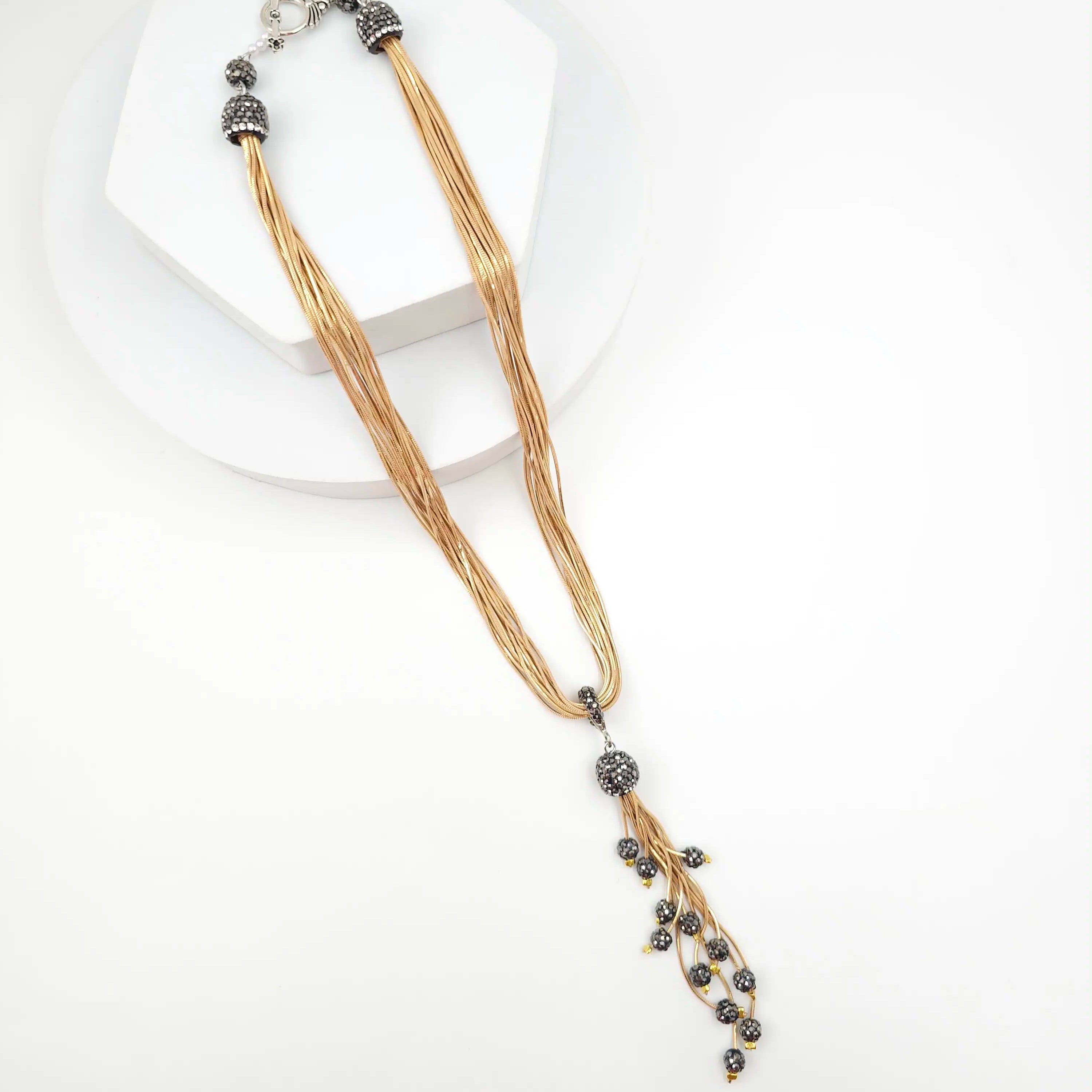Italian Grace Tassel Radiance Necklace