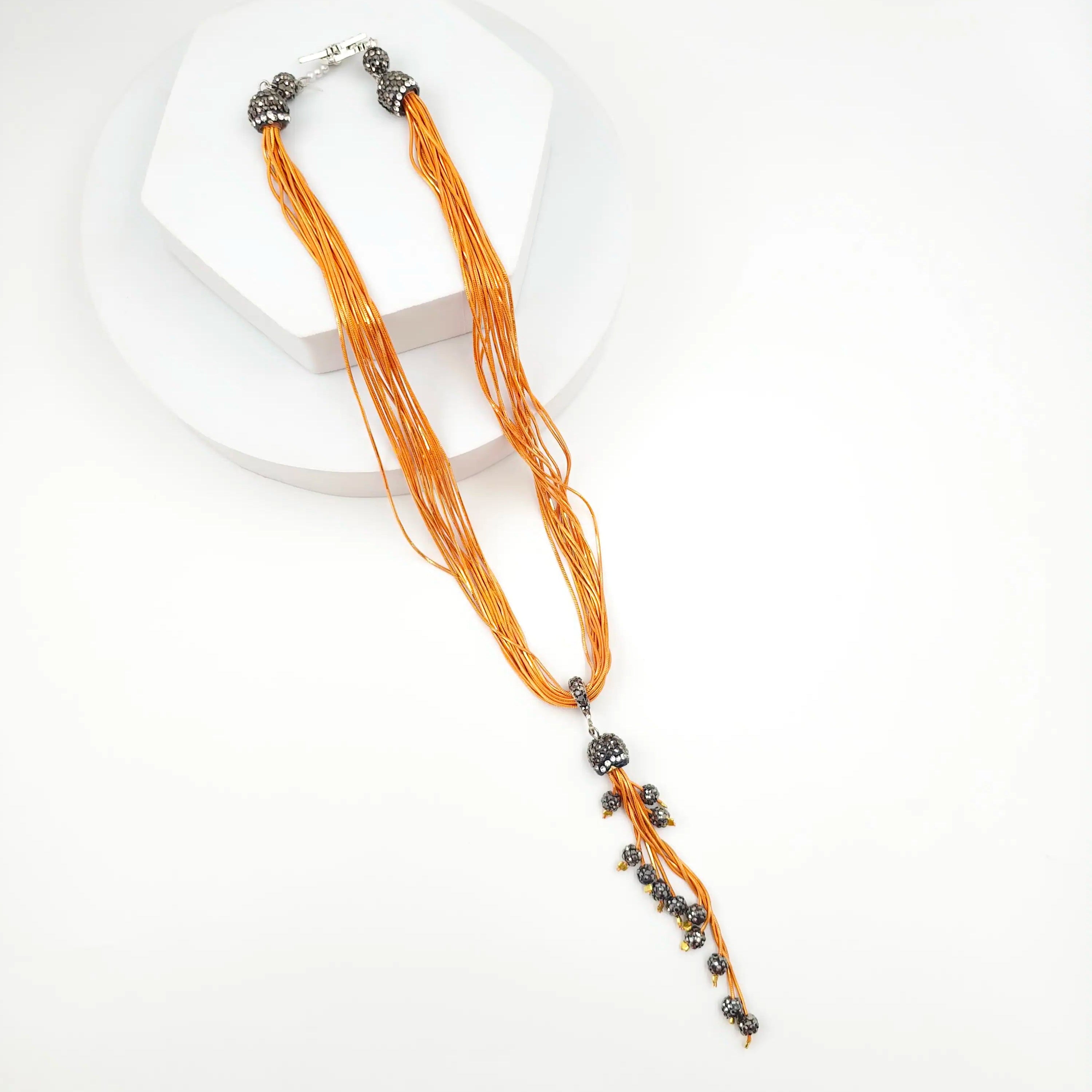 Italian Grace Tassel Radiance Necklace