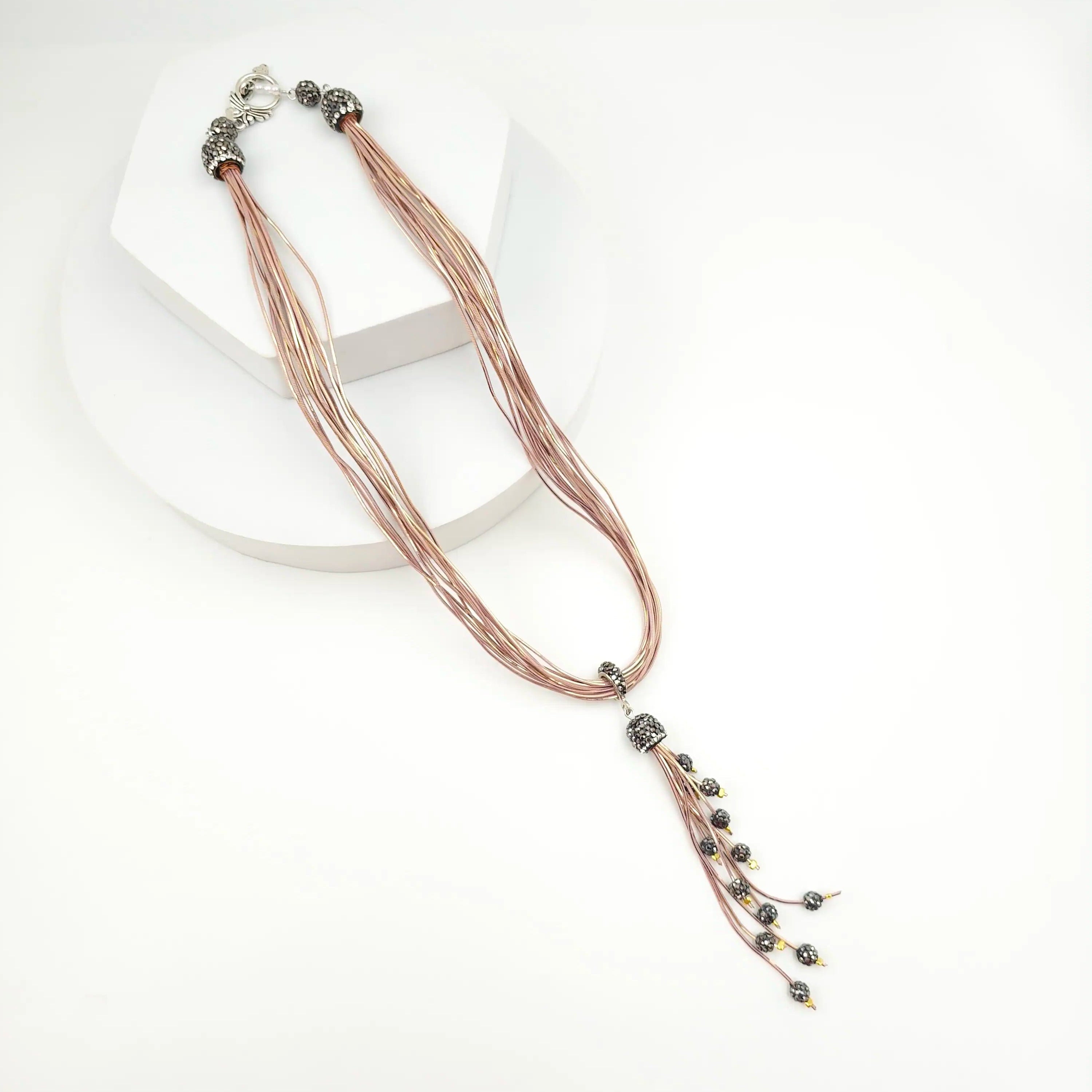 Italian Grace Tassel Radiance Necklace