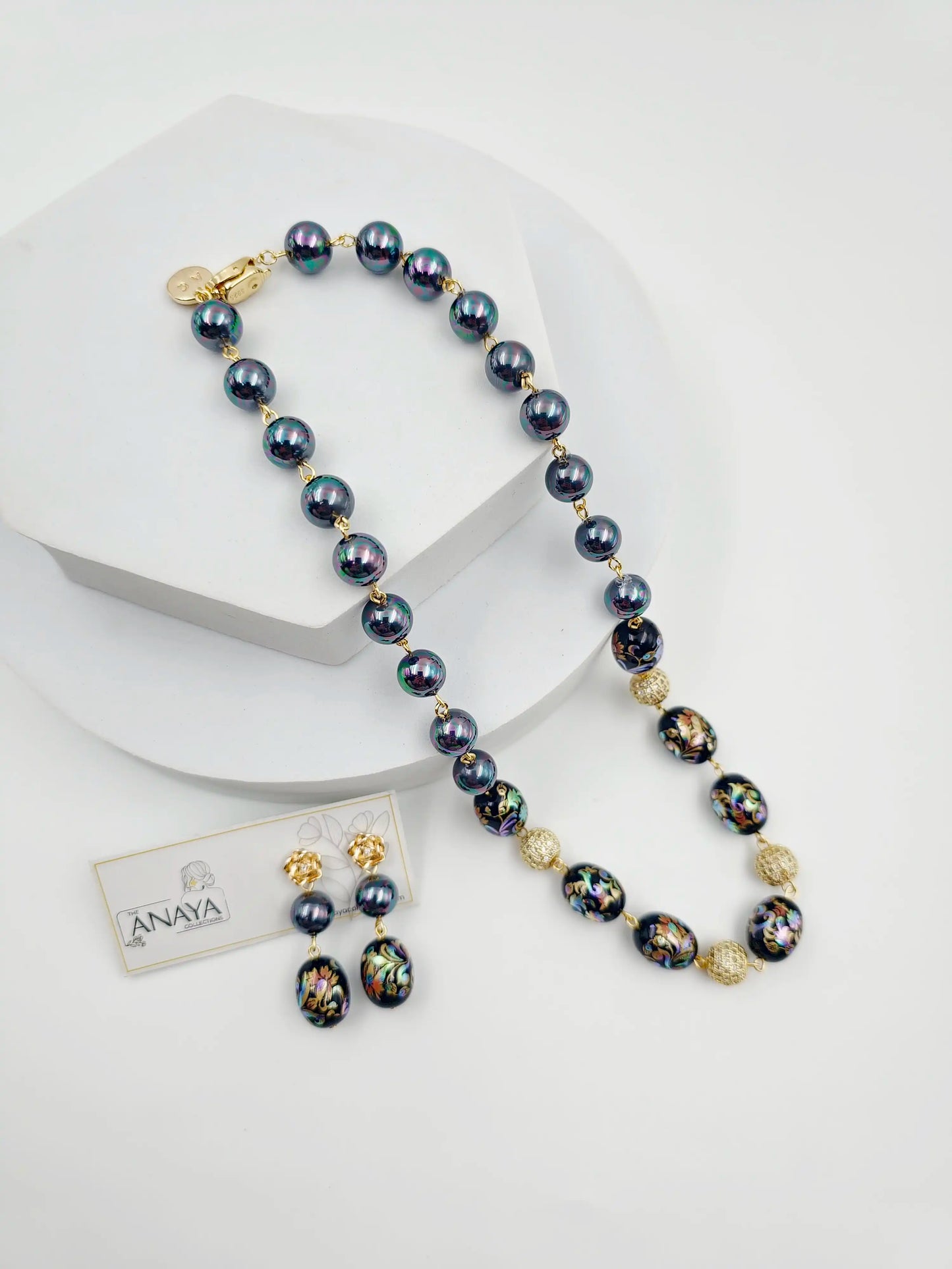 Japanese Decal Floral Elegance Pearl Set