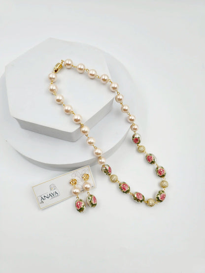Japanese Decal Floral Elegance Pearl Set
