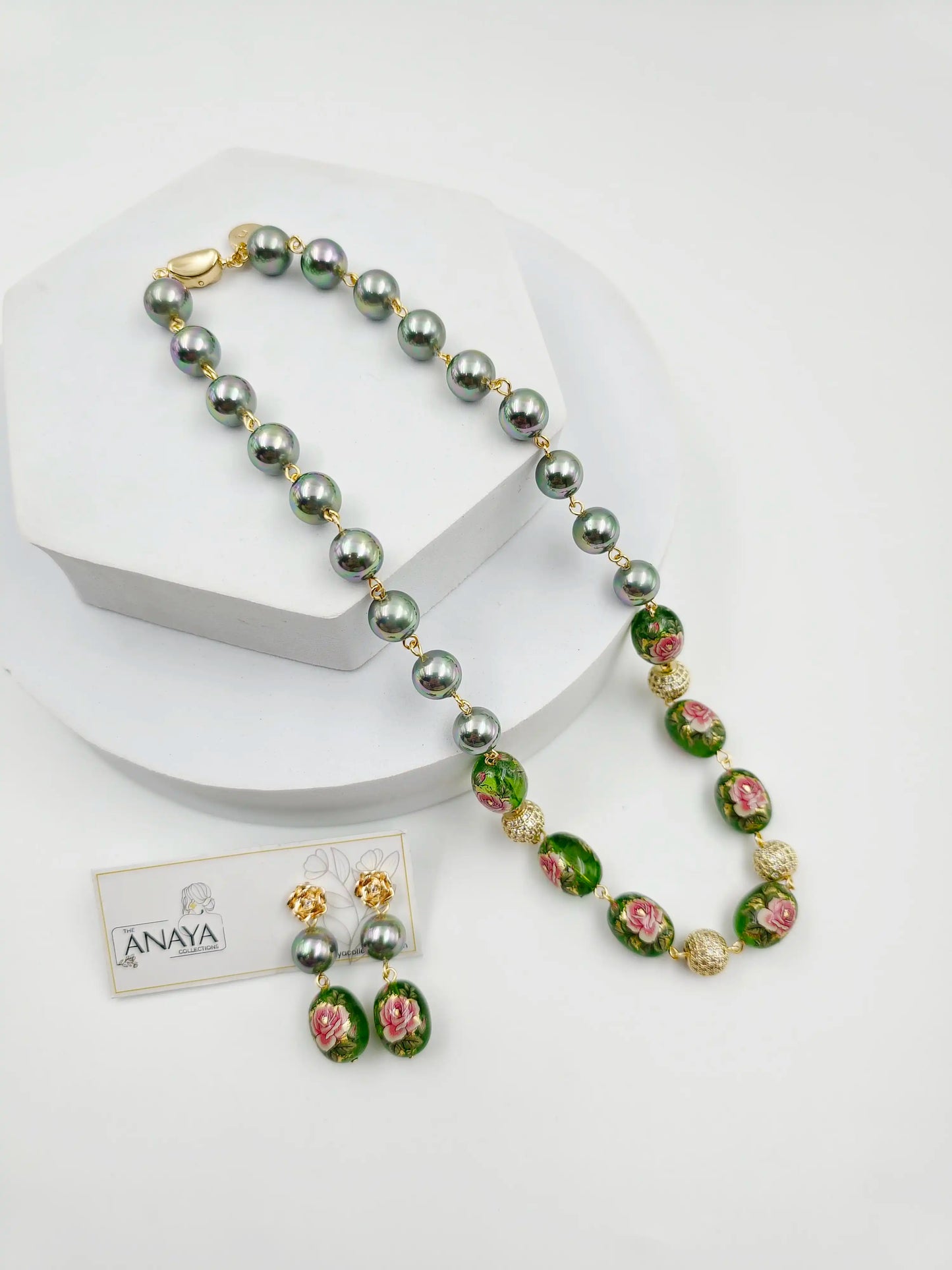 Japanese Decal Floral Elegance Pearl Set