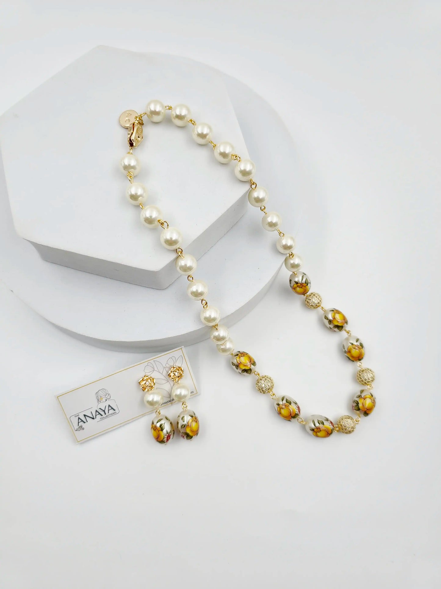 Japanese Decal Floral Elegance Pearl Set