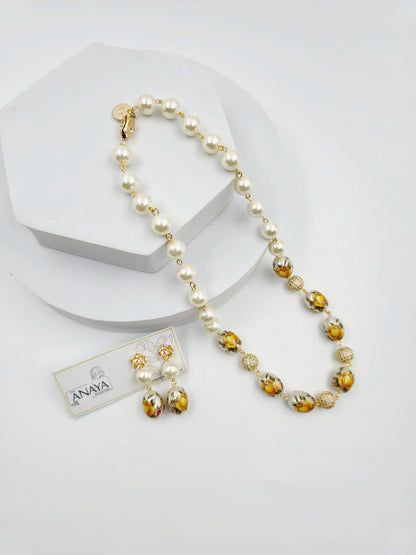 Japanese Decal Floral Elegance Pearl Set