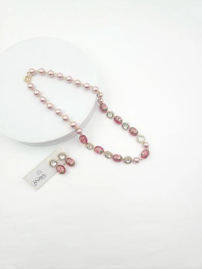 Japanese Decal Floral Elegance Kundan Set