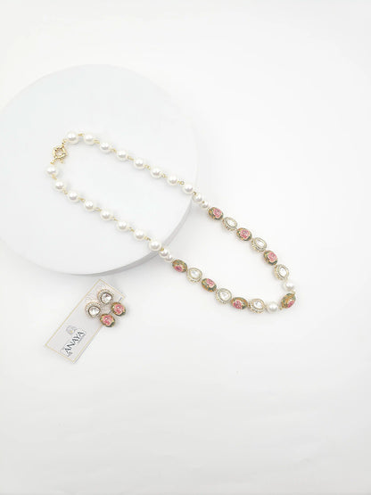 Japanese Decal Floral Elegance Kundan Set