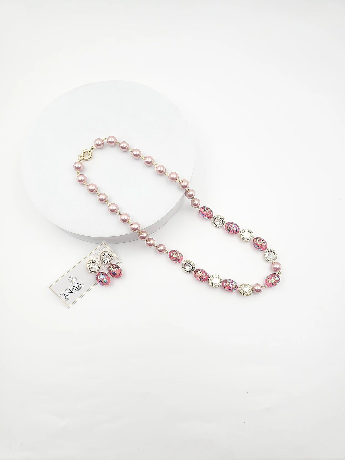 Japanese Decal Floral Elegance Kundan Set