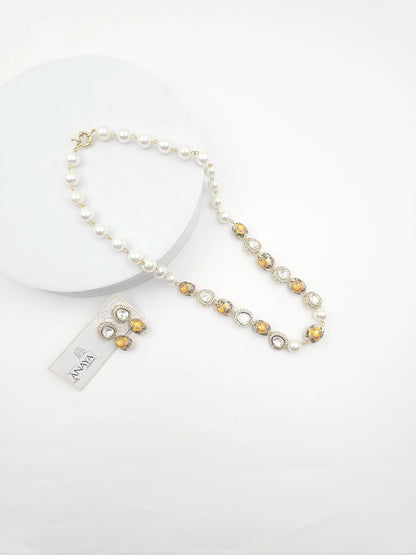 Japanese Decal Floral Elegance Kundan Set