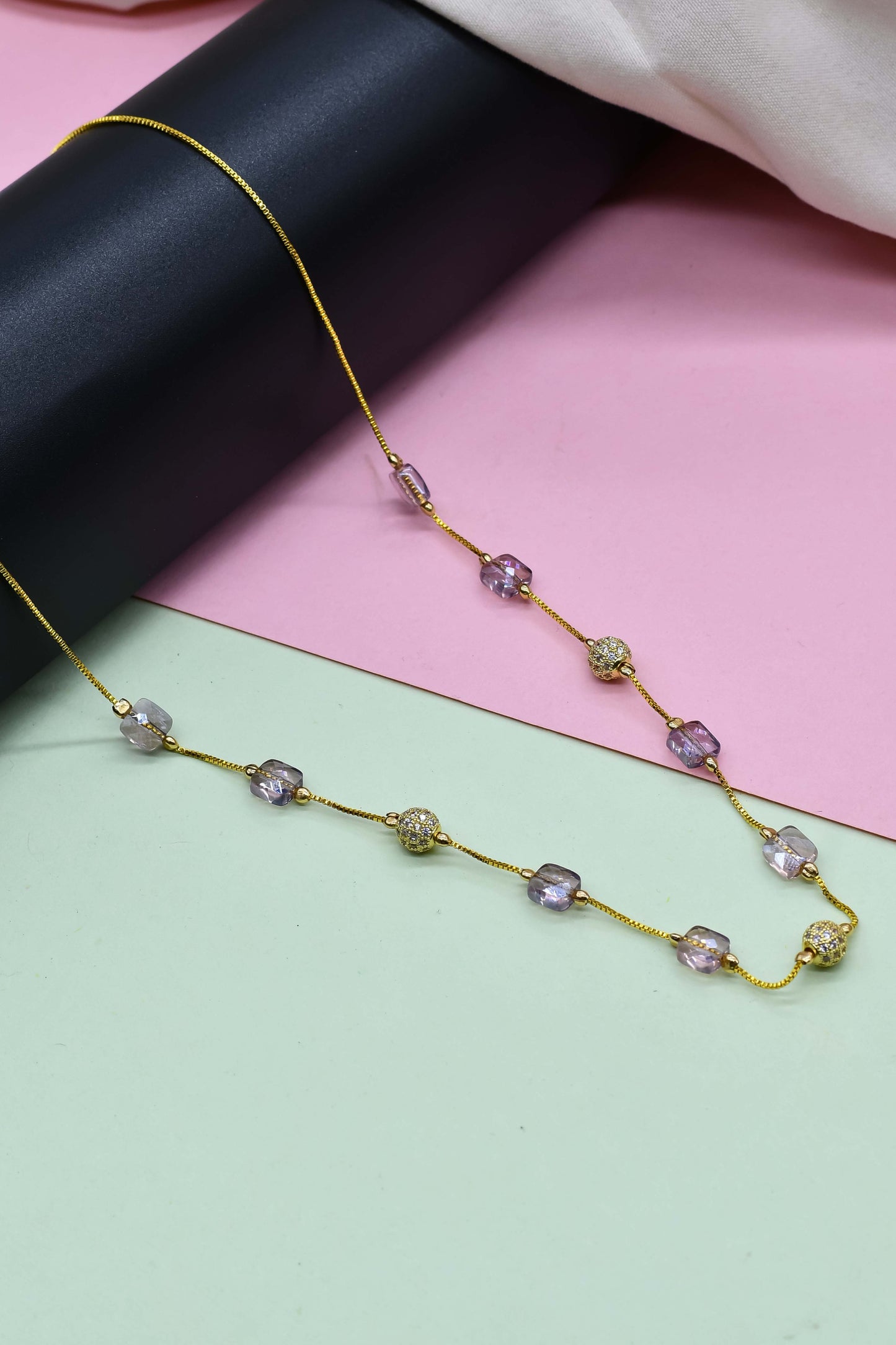 Ethereal Square Dainty Necklace