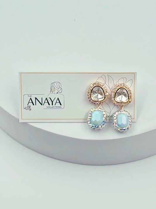 Luxury Agate Marcasite Kundan Earrings